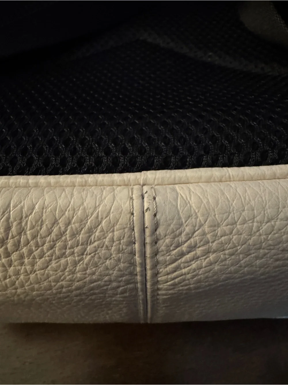 Coach Cream Pebbled Leather Mini Backpack with Gold Hardware